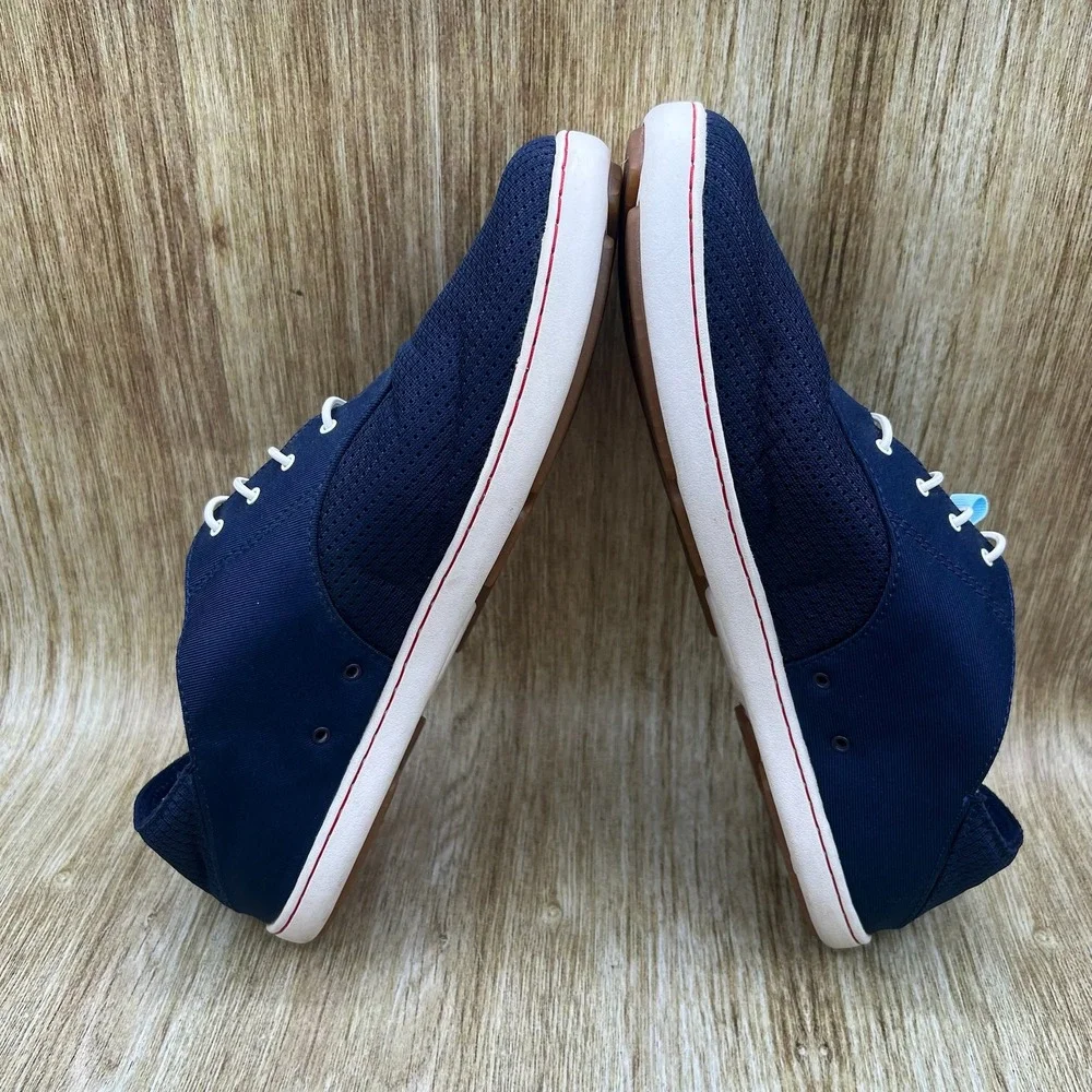 OluKai Nohea Moku Men's Size 9.5 Blue Mesh Boat Shoe Sneakers Casual Comfort